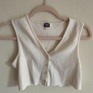 BDG White Crop Top S